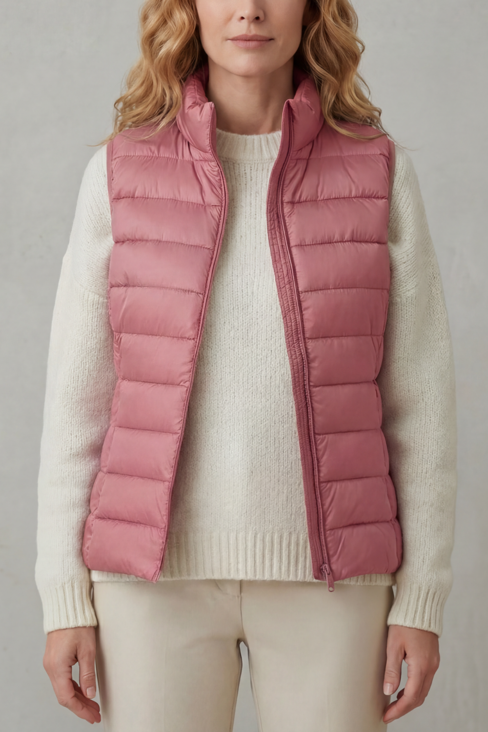 Flora | Women's Lightweight Puffer Vest — Sleeveless Quilted Gilet