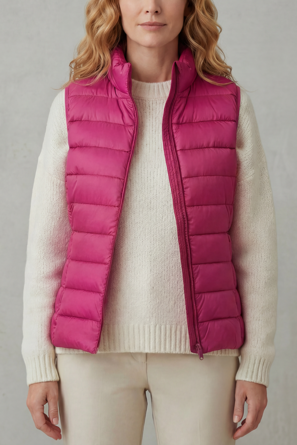 Flora | Women's Lightweight Puffer Vest — Sleeveless Quilted Gilet