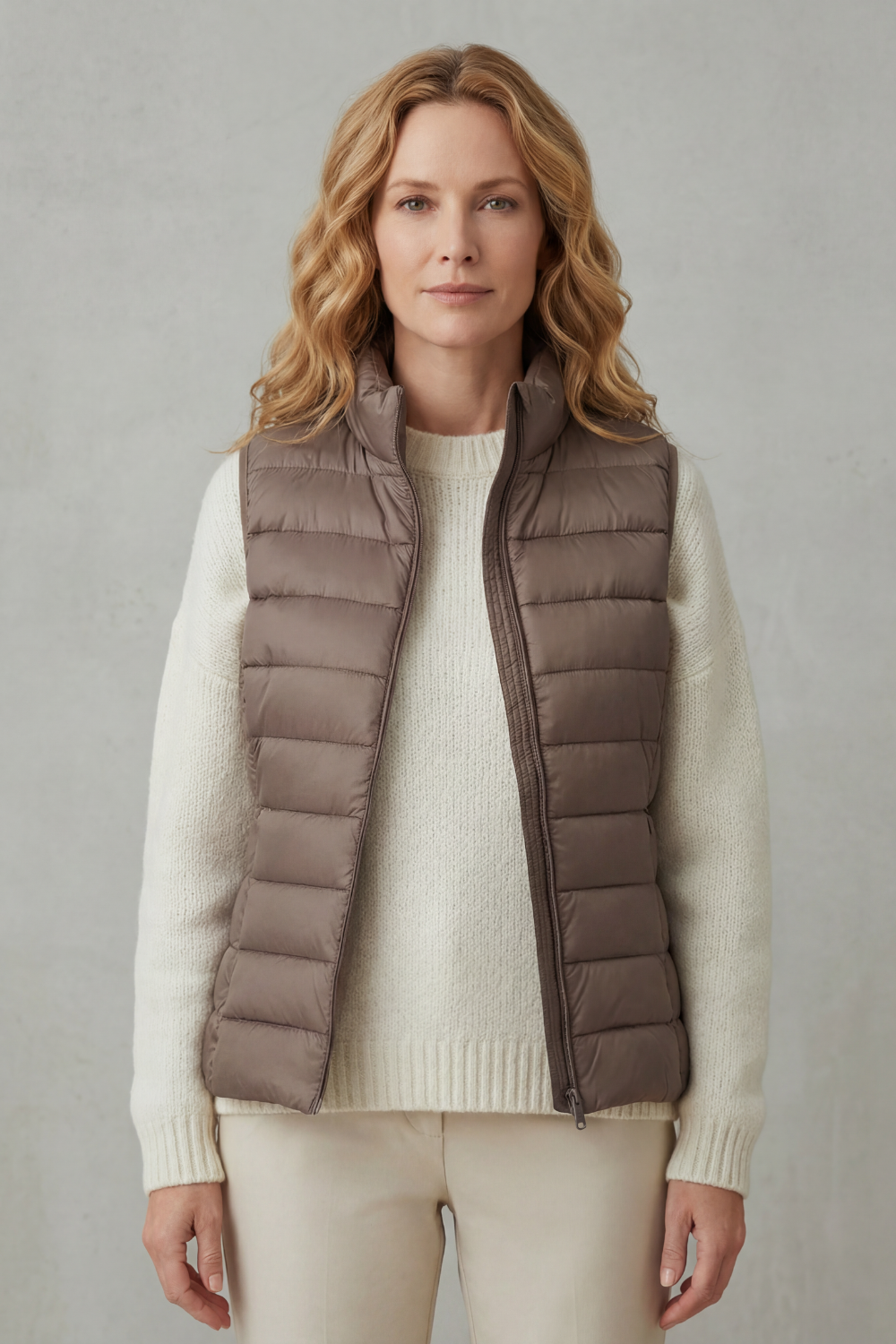 Flora | Women's Lightweight Puffer Vest — Sleeveless Quilted Gilet