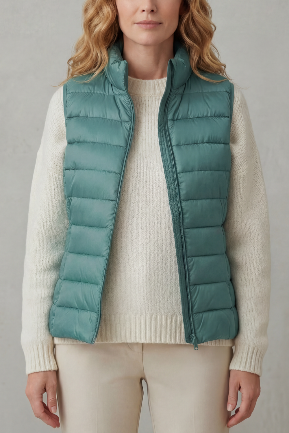 Flora | Women's Lightweight Puffer Vest — Sleeveless Quilted Gilet