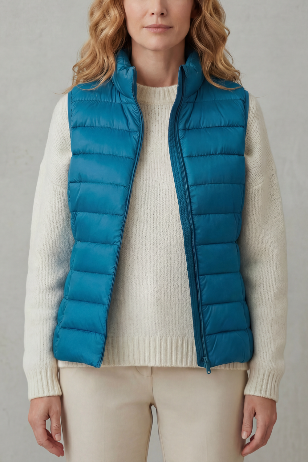 Flora | Women's Lightweight Puffer Vest — Sleeveless Quilted Gilet