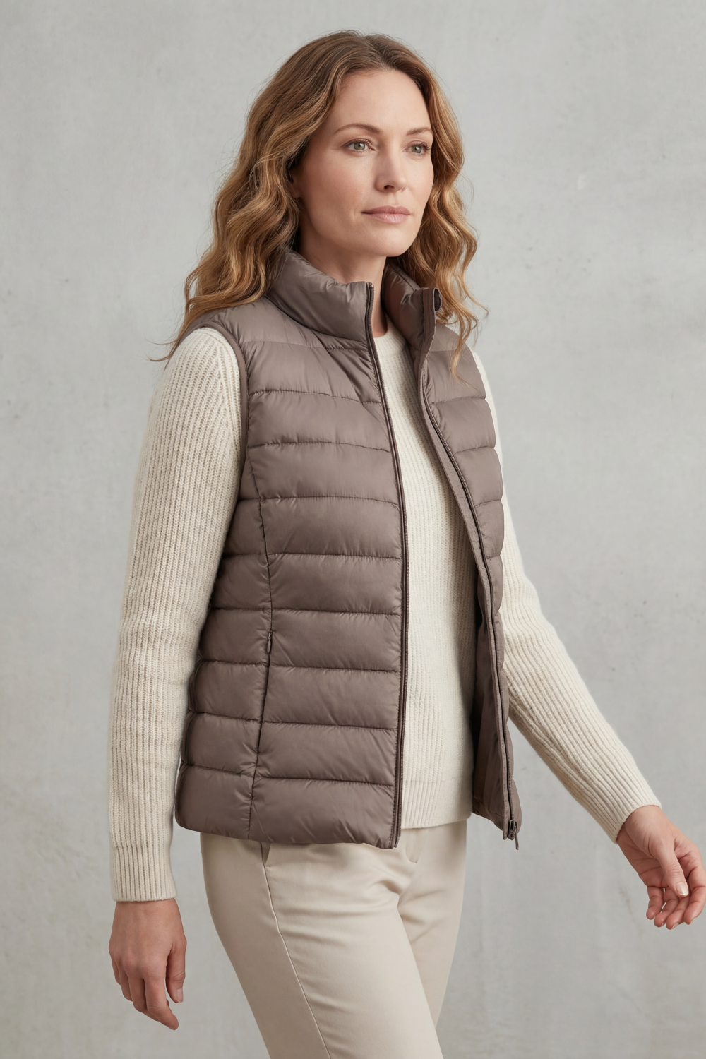 Flora | Women's Lightweight Puffer Vest — Sleeveless Quilted Gilet