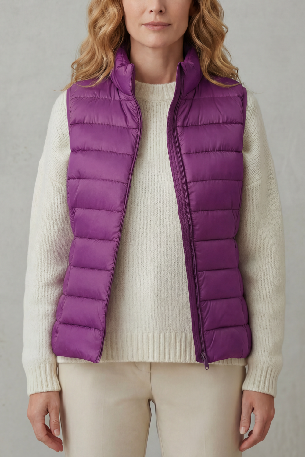 Flora | Women's Lightweight Puffer Vest — Sleeveless Quilted Gilet