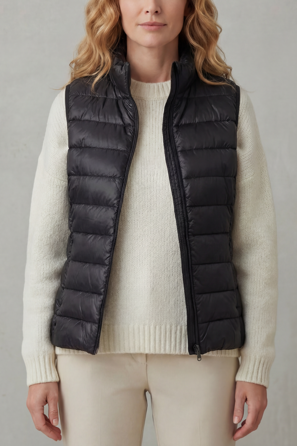 Flora | Women's Lightweight Puffer Vest — Sleeveless Quilted Gilet