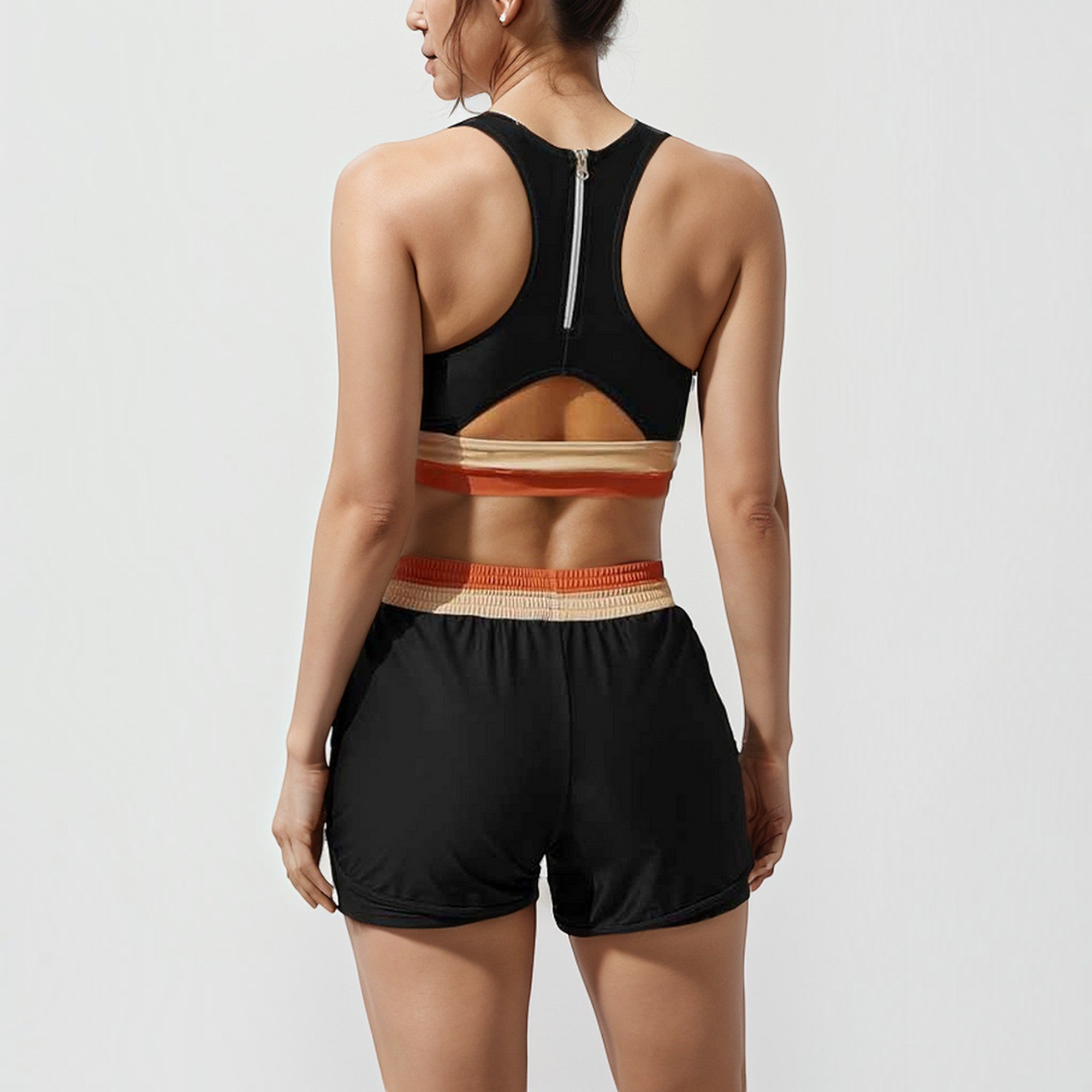 Ellmont London | Women's High Waist Bikini Set – Colorblock Beach Swimwear
