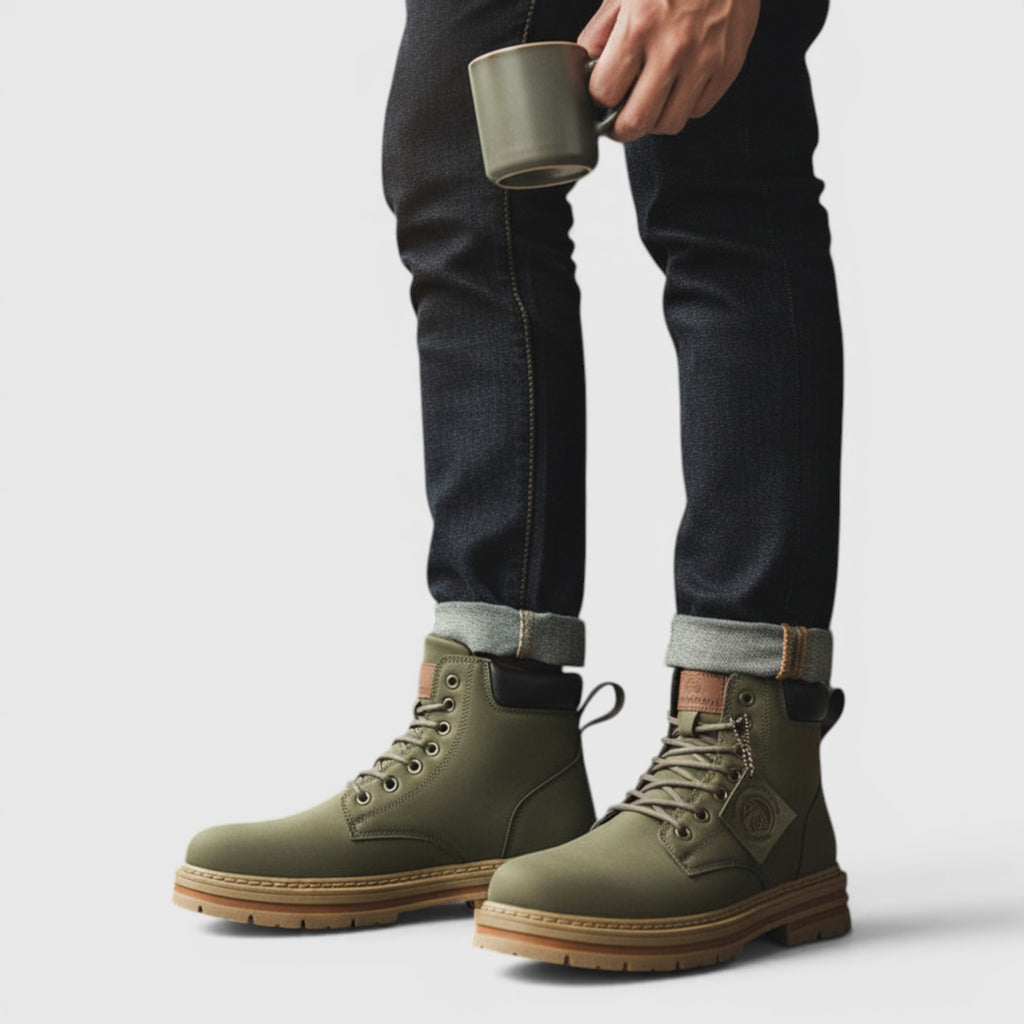 Ellmont London | Men's Orthopedic Boots Supportive Walking Boots with Rubber Sole