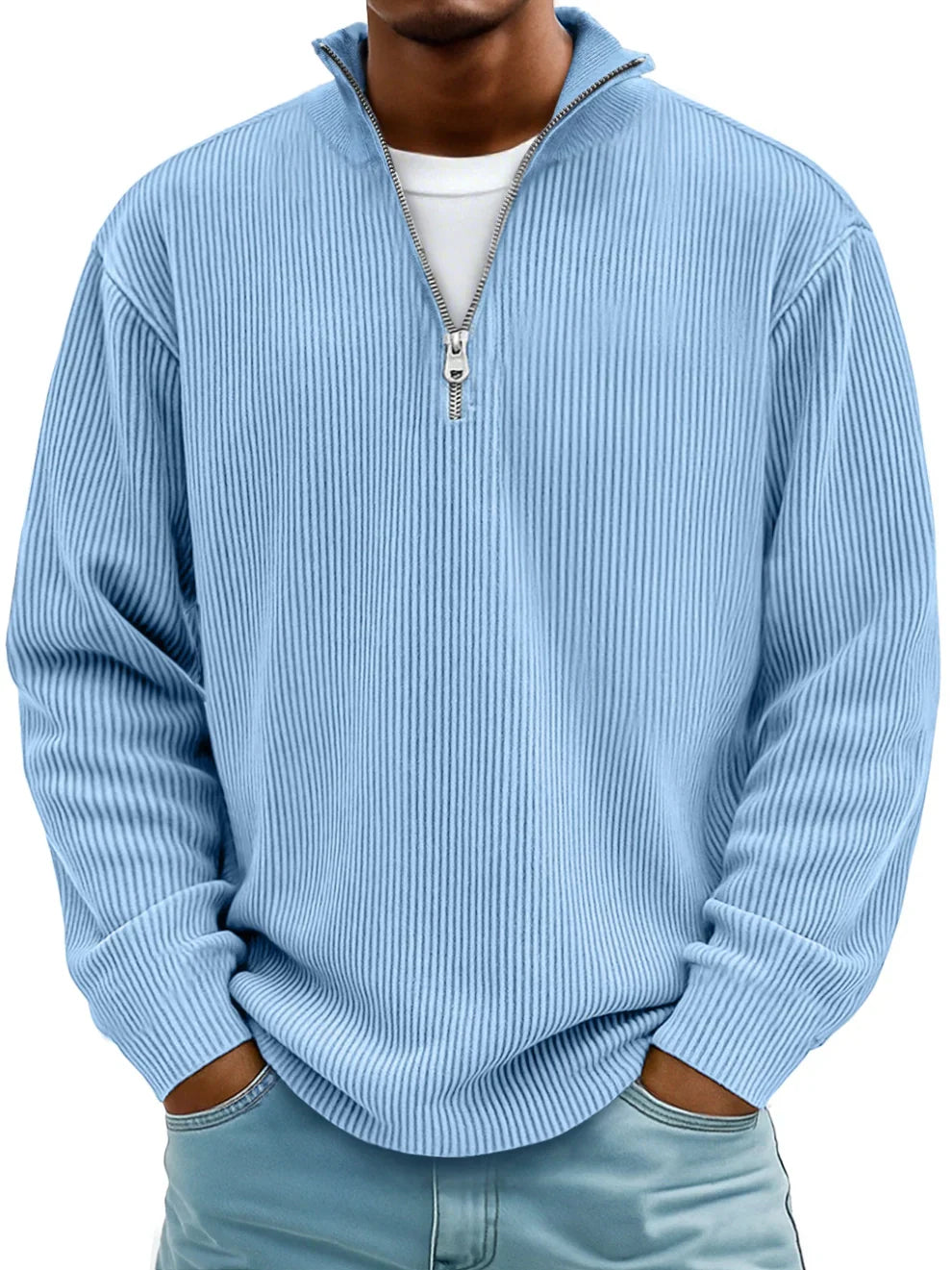Jasper | CLASSIC KNIT PULLOVER HALF-ZIP FOR MEN