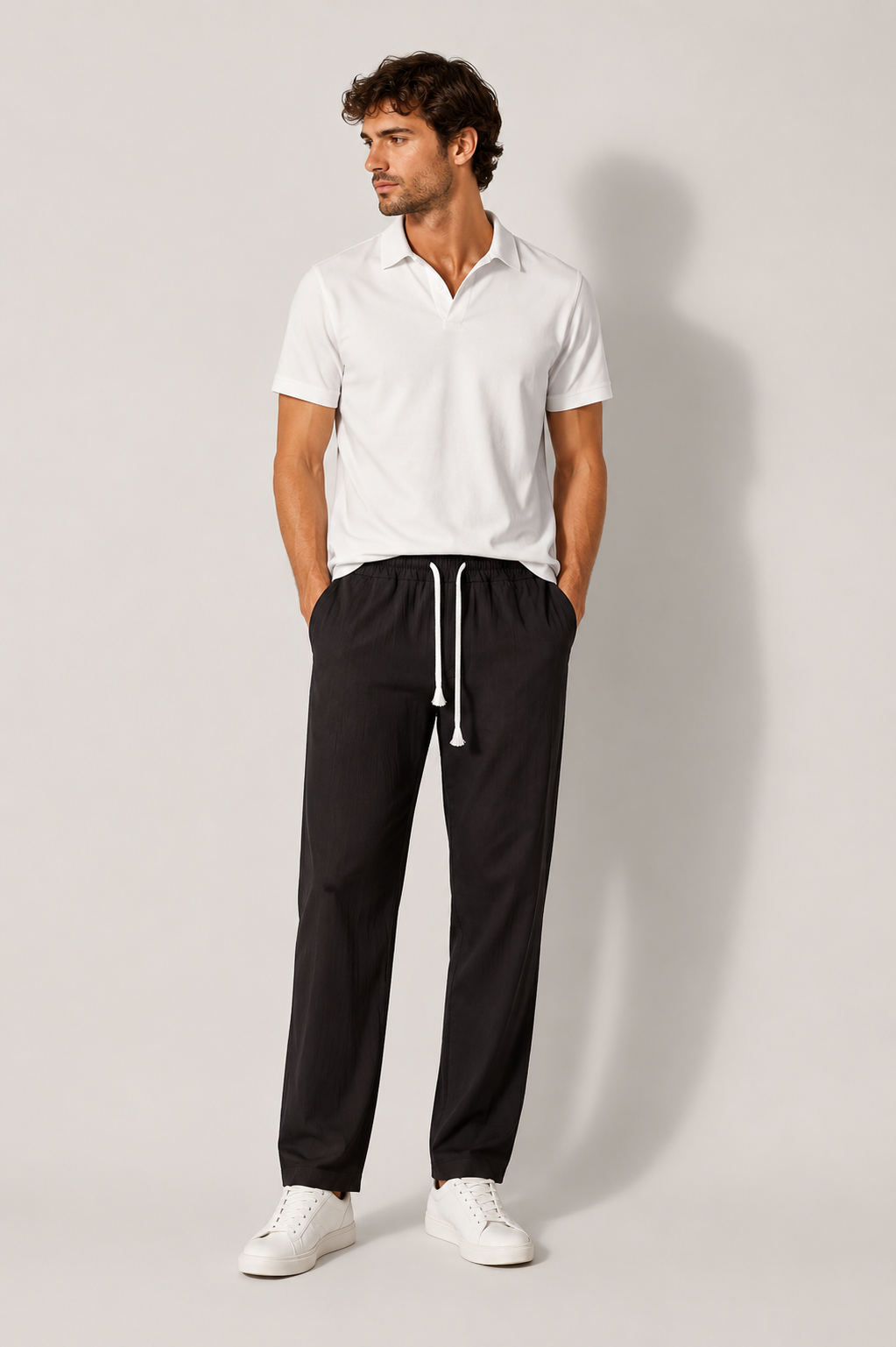 Ellmont London | Men’s Lightweight Straight Leg Linen Pants
