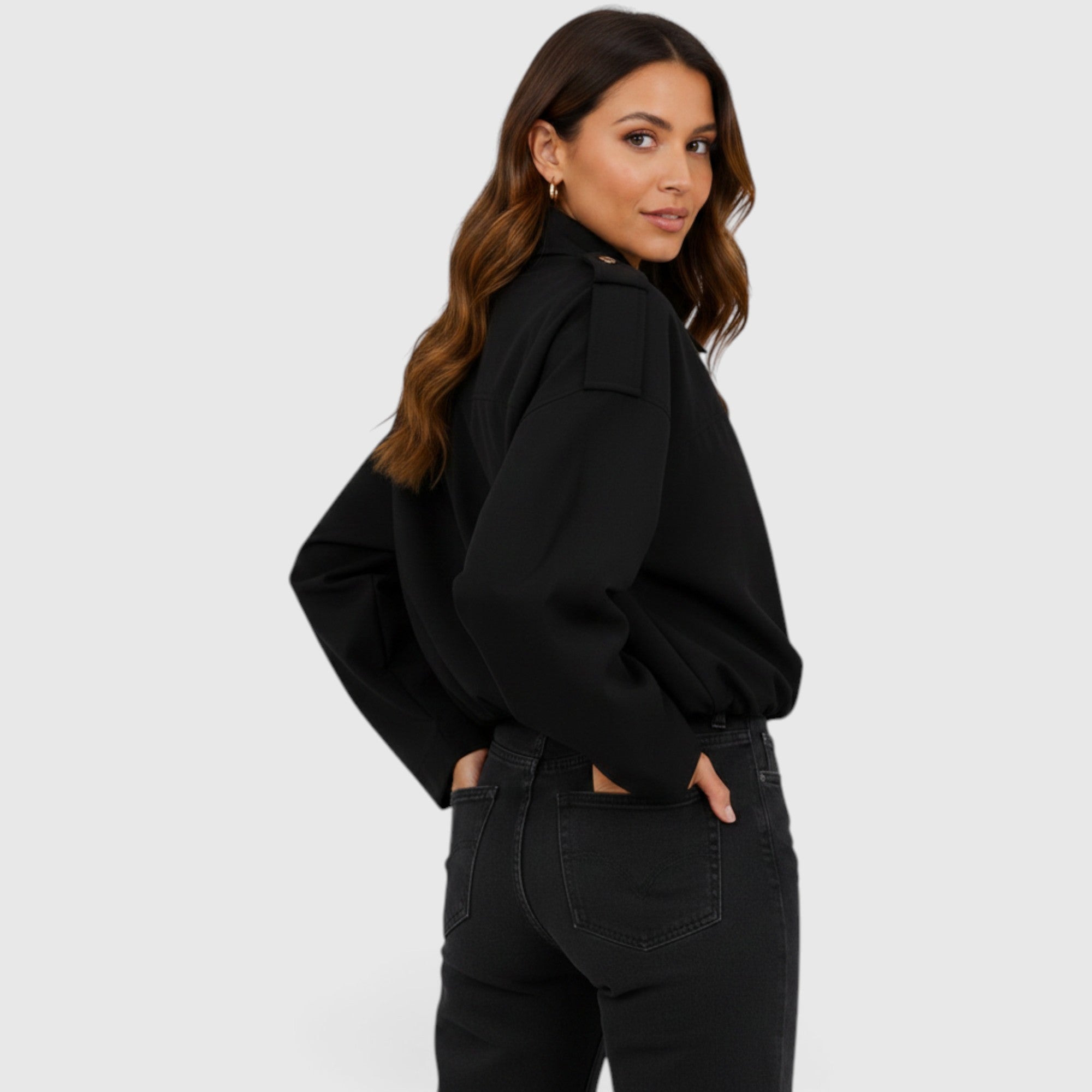 Tessa | Women's Suede Jacket Oversized Casual Bomber Jacket