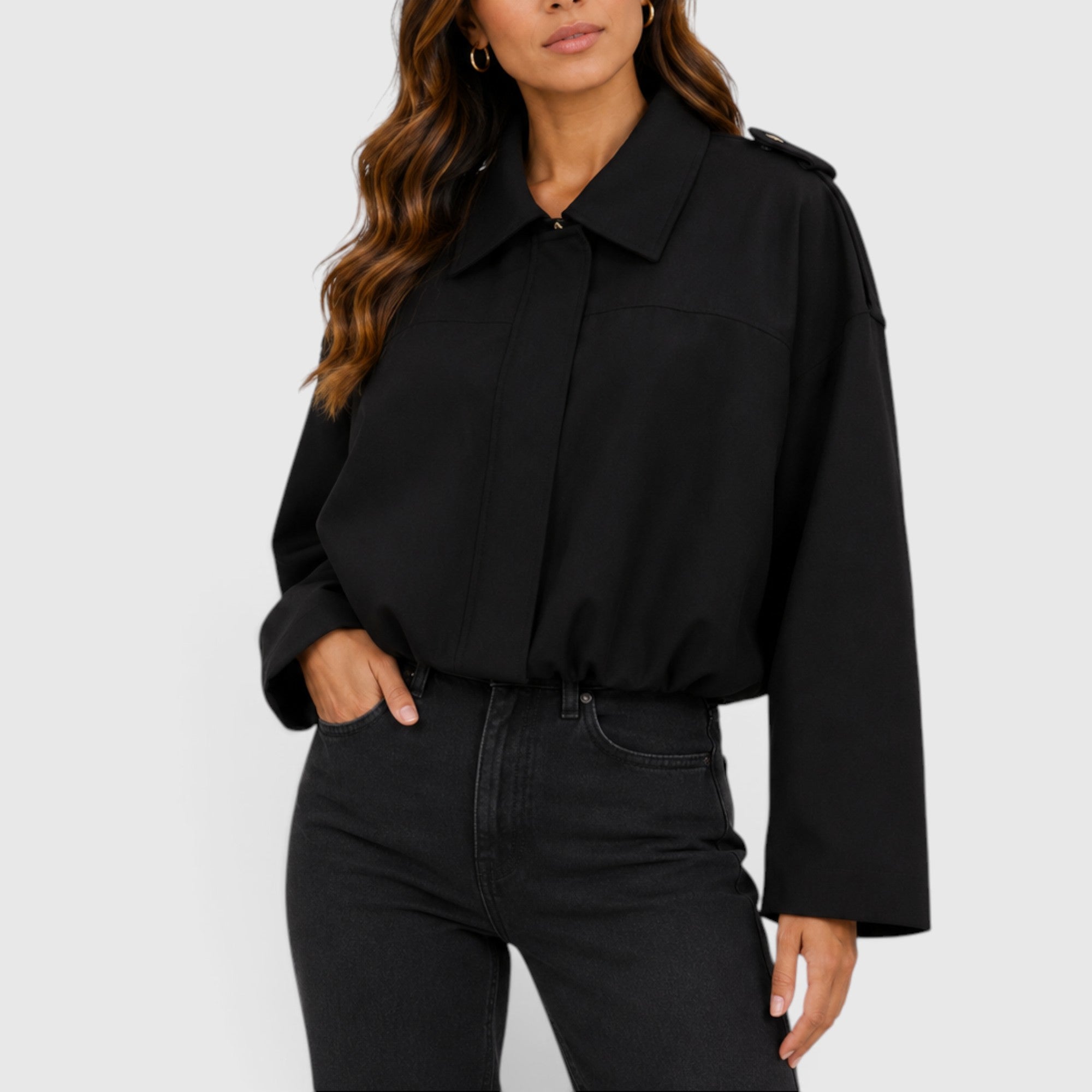 Tessa | Women's Suede Jacket Oversized Casual Bomber Jacket