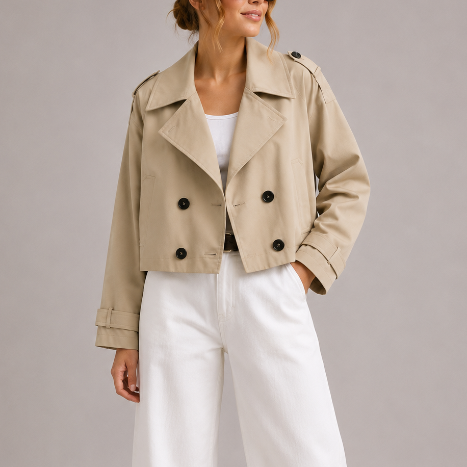 Ruby | Women's Cropped Trench Coat Jacket