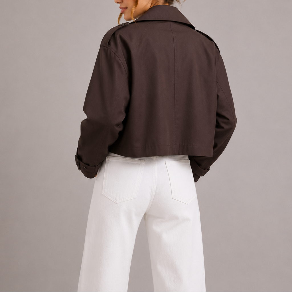 Ruby | Women's Cropped Trench Coat Jacket