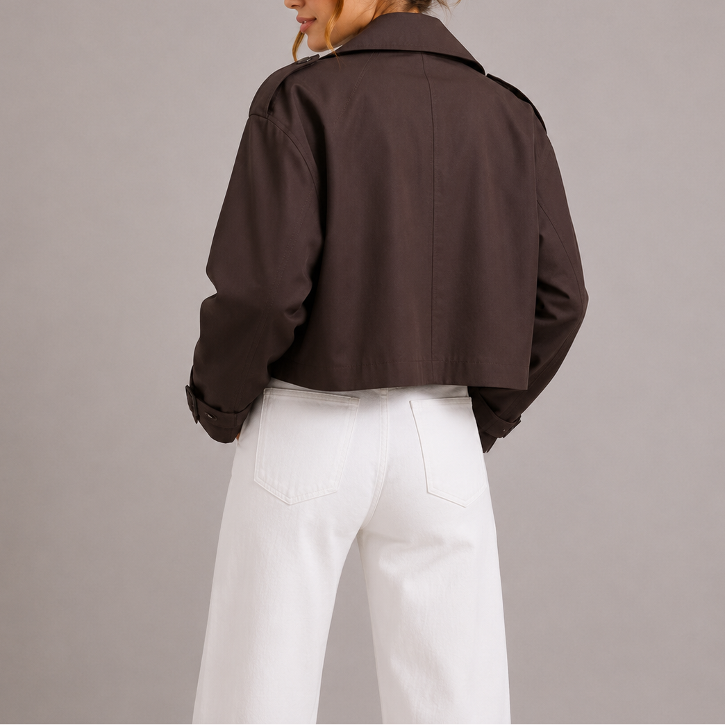 Ruby | Women's Cropped Trench Coat Jacket