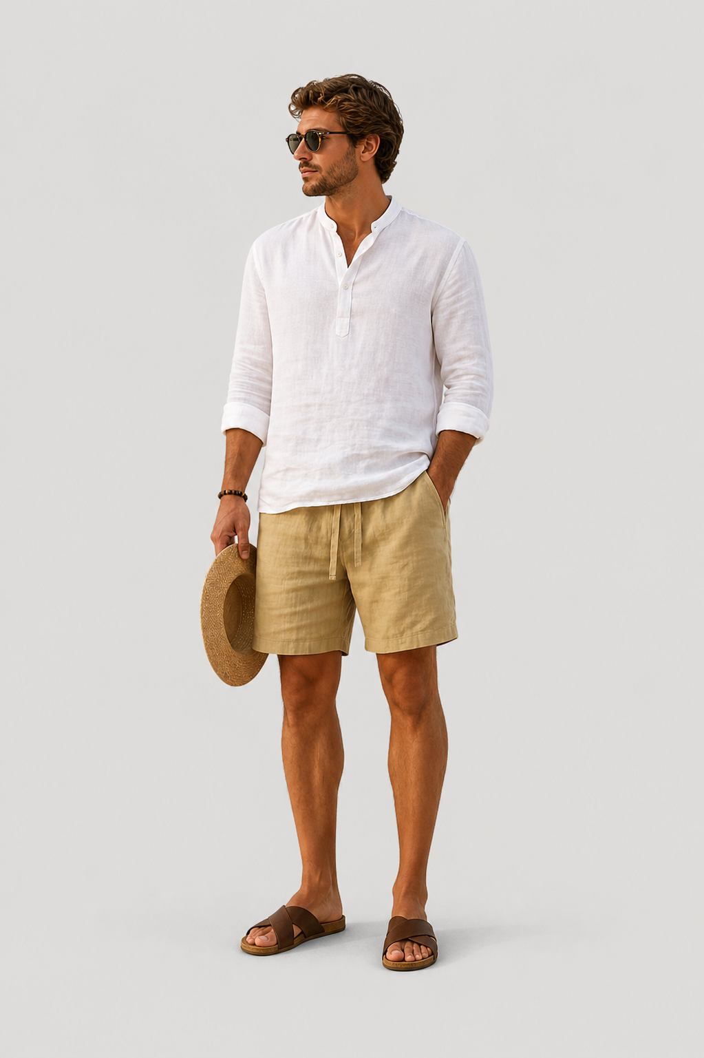 Ellmont London | Men’s Linen Shorts Lightweight Summer Comfort Fit