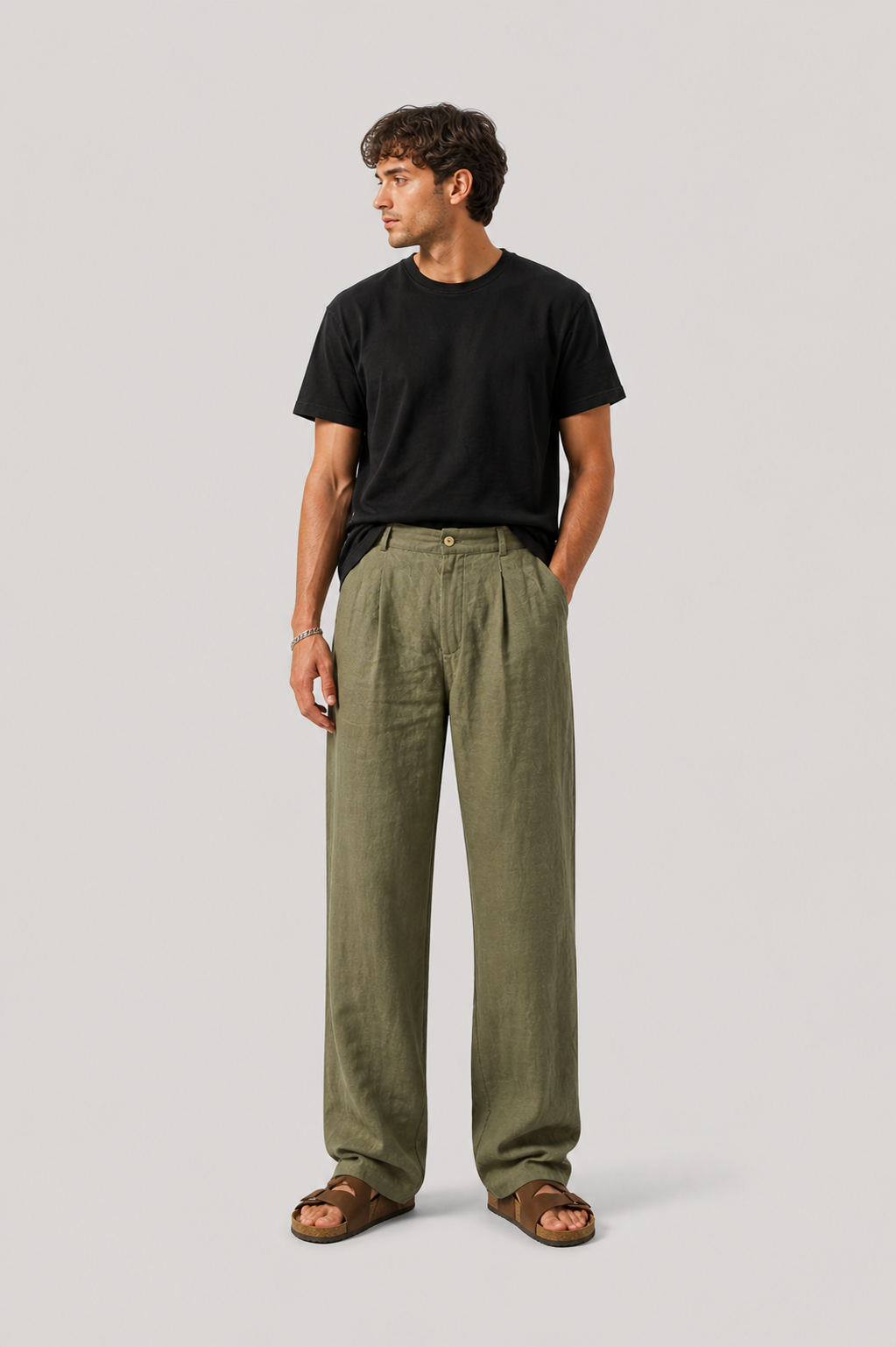Ellmont London | Men’s Summer Pants Linen Blend Casual Comfort Fit