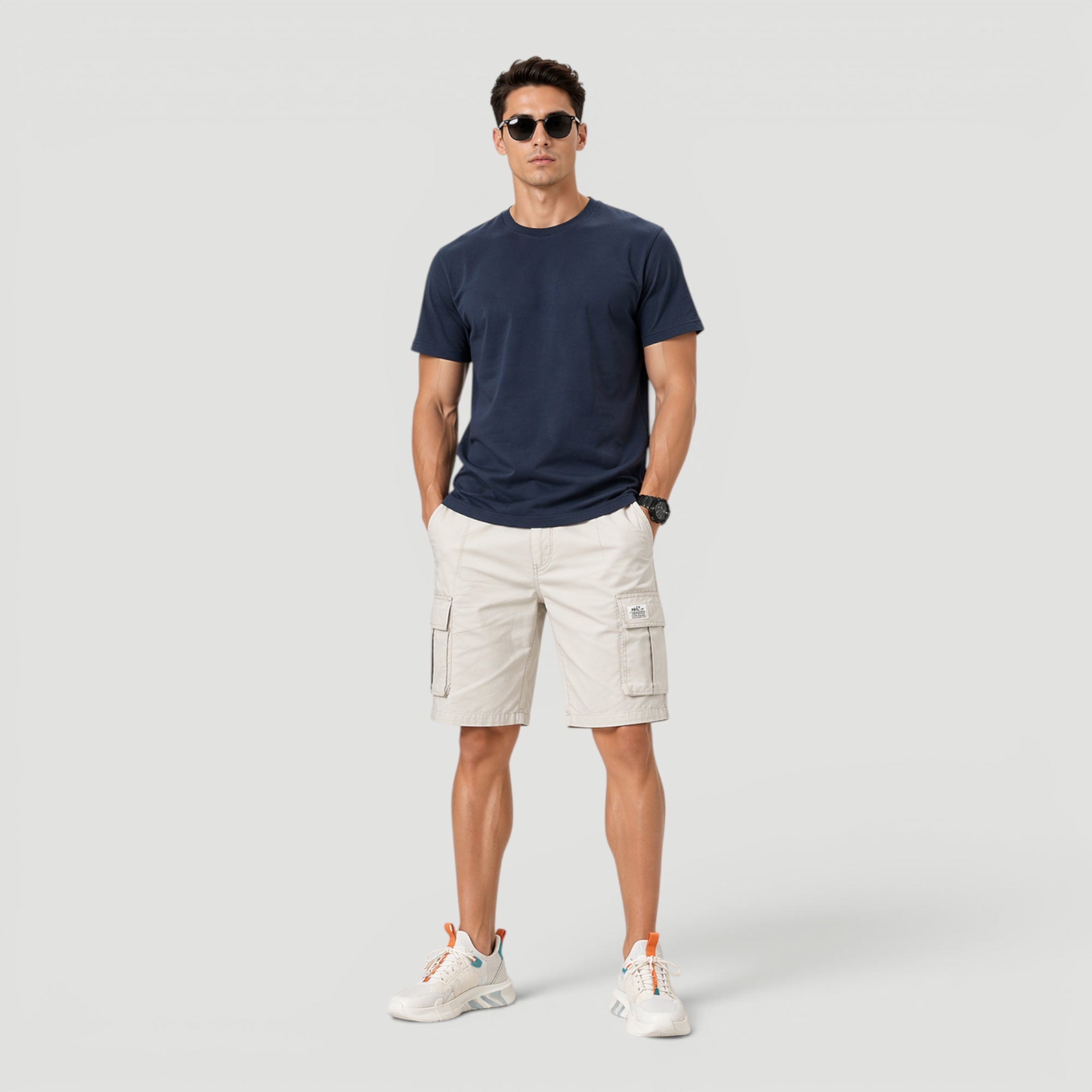 Ellmont London | Men’s Drawstring Cargo Shorts Comfortable Fit