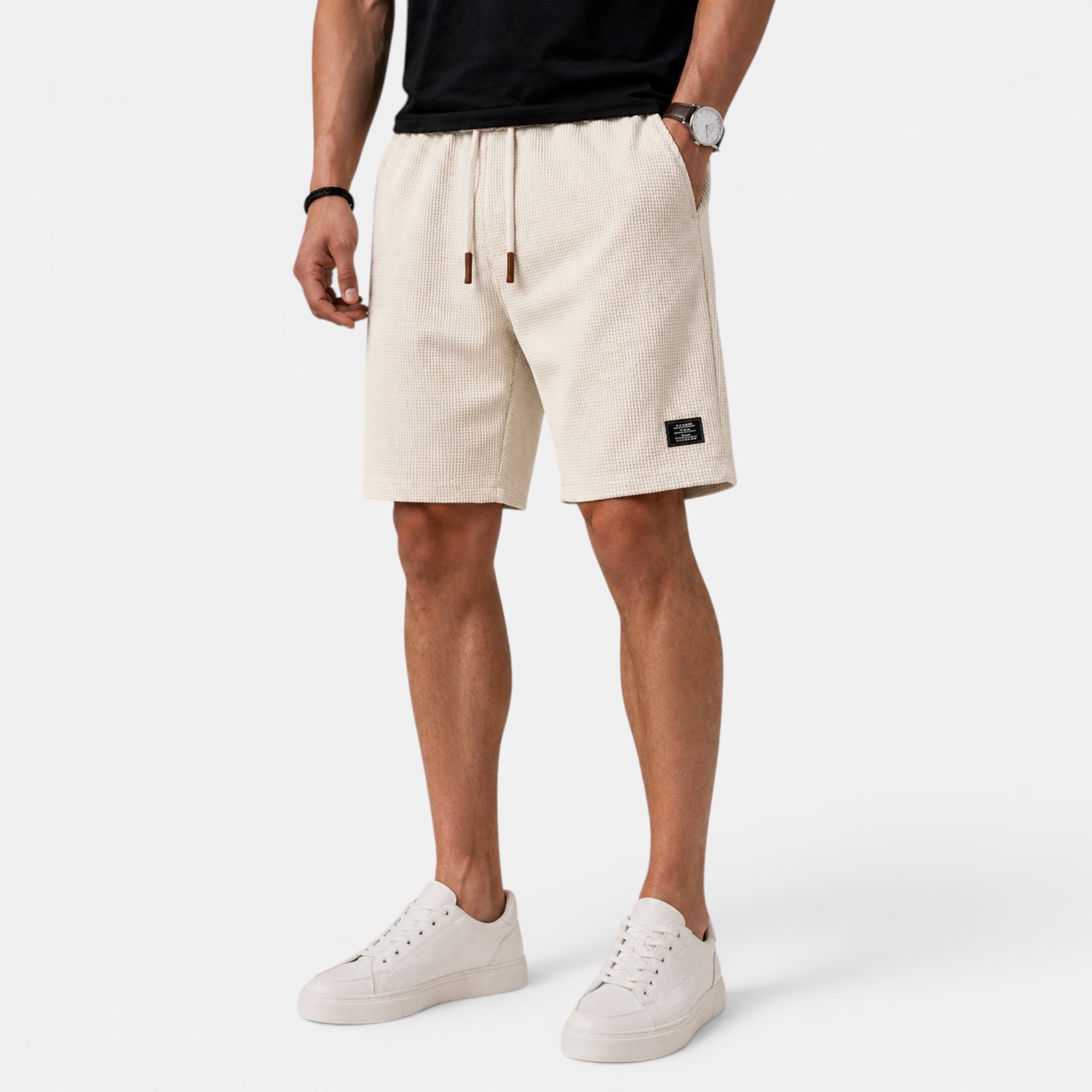 Ellmont London | Men's Relaxed Fit Elastic Waist Summer Shorts With Pockets