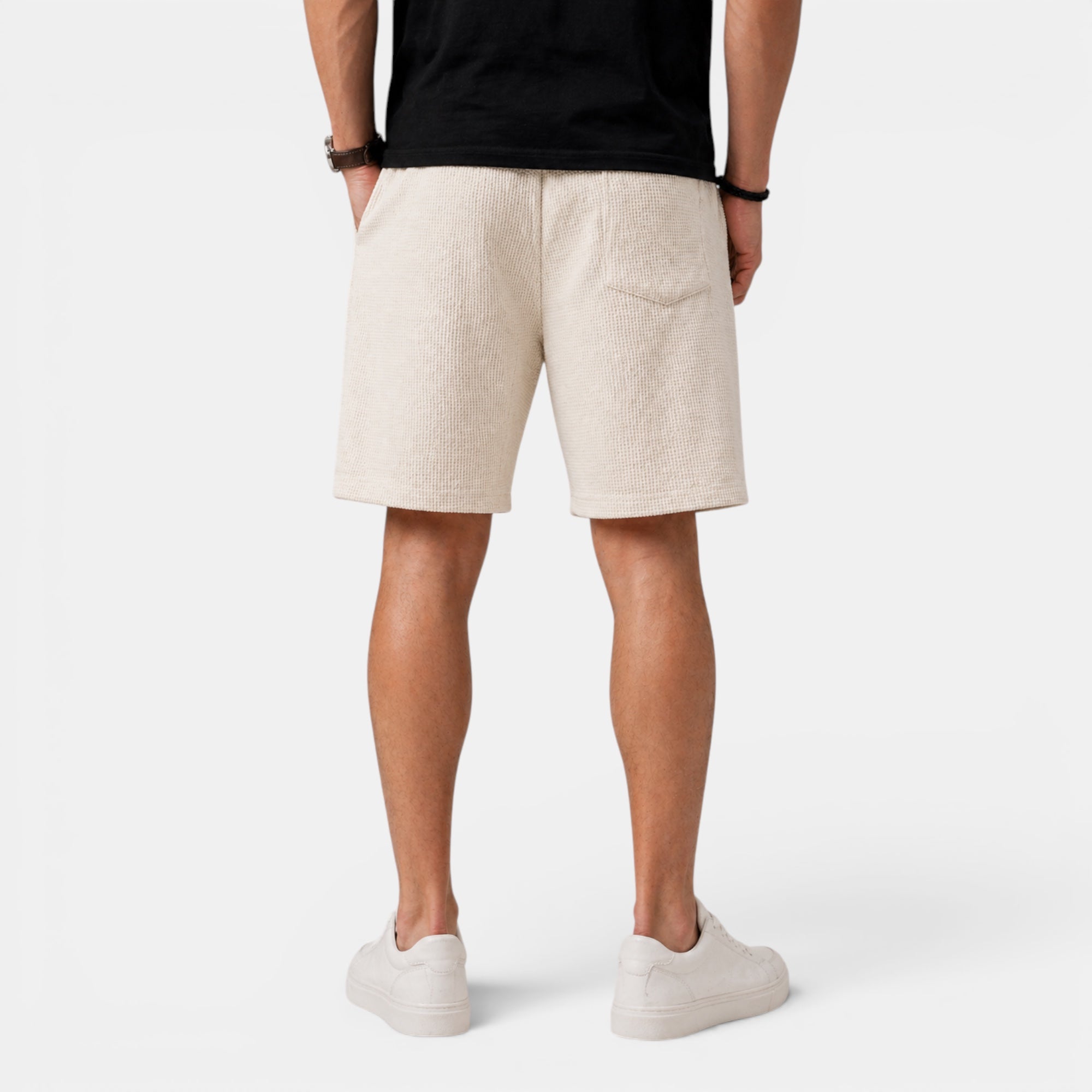 Ellmont London | Men's Relaxed Fit Elastic Waist Summer Shorts With Pockets