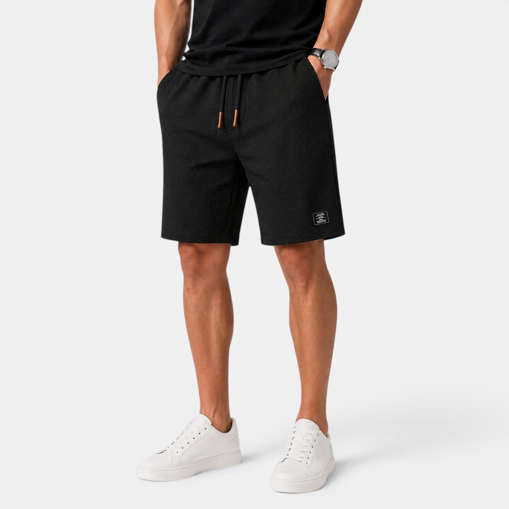 Ellmont London | Men's Relaxed Fit Elastic Waist Summer Shorts With Pockets