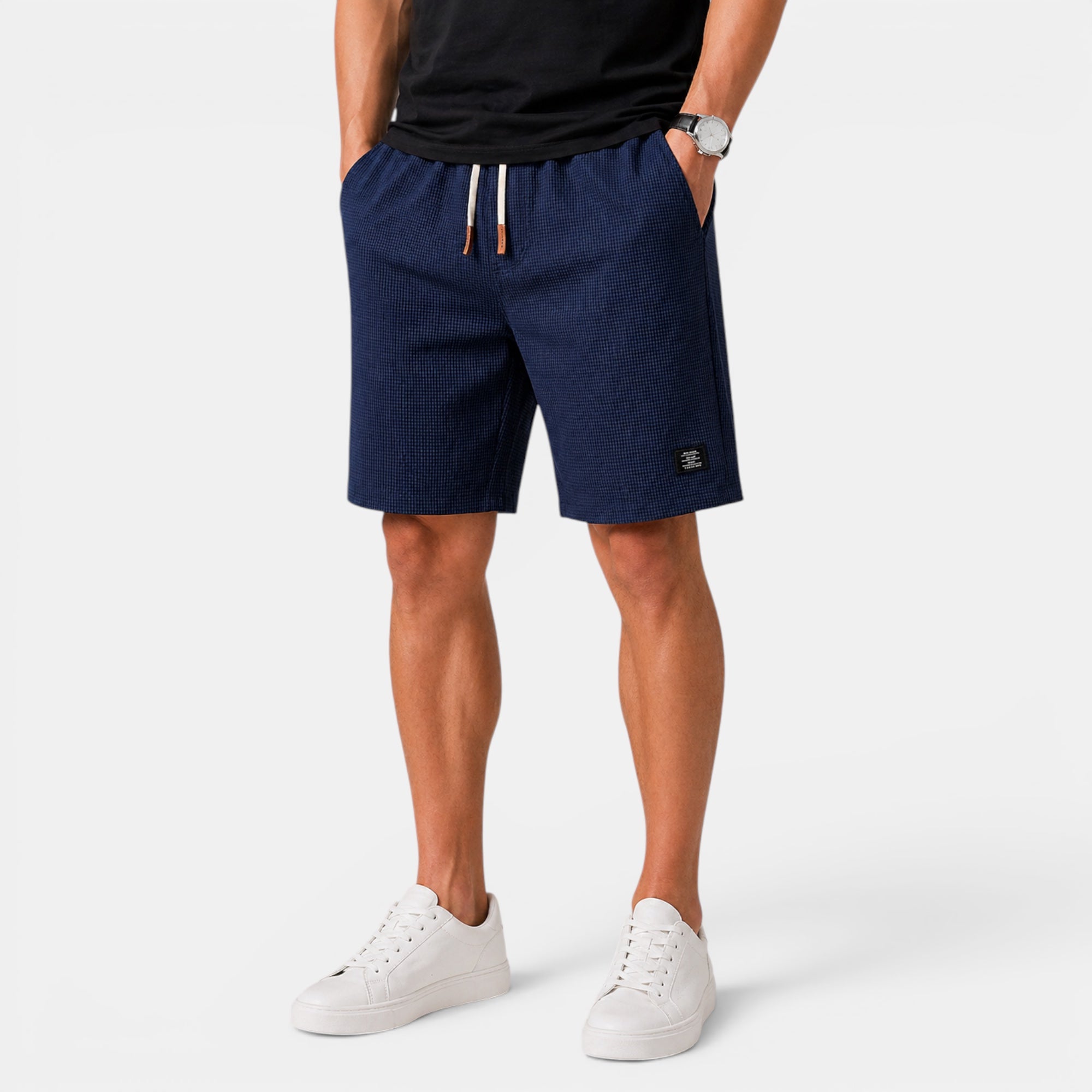 Ellmont London | Men's Relaxed Fit Elastic Waist Summer Shorts With Pockets