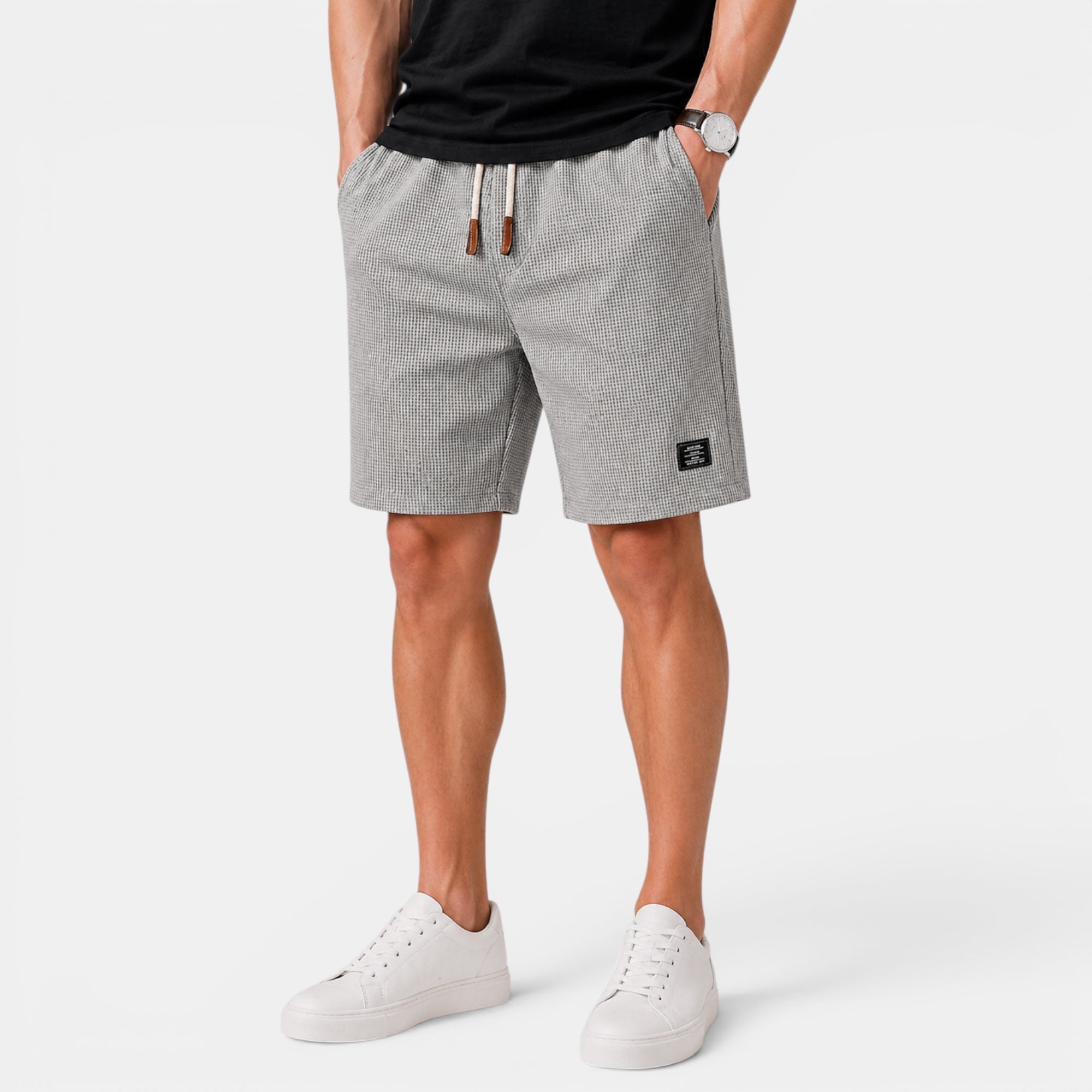 Ellmont London | Men's Relaxed Fit Elastic Waist Summer Shorts With Pockets