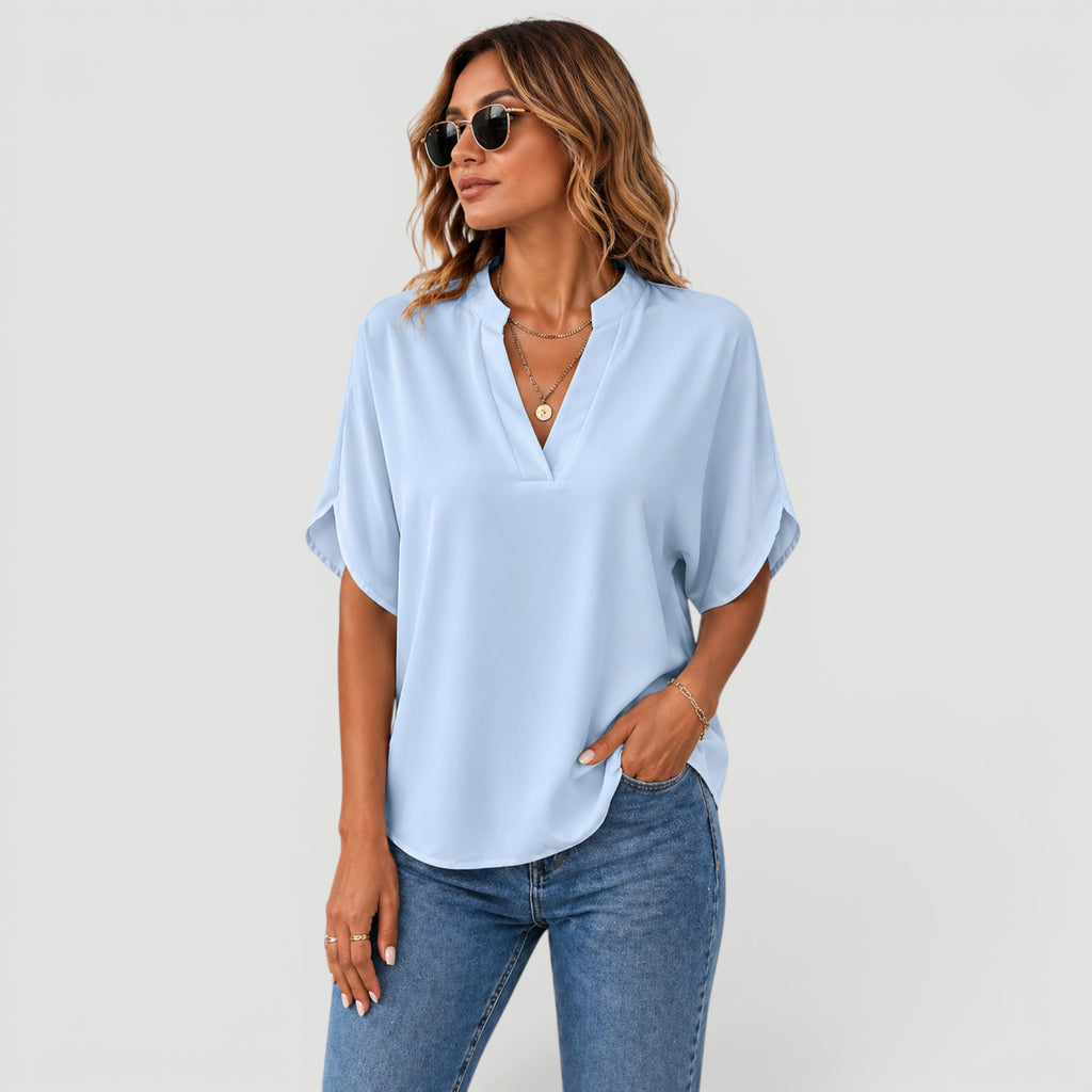 Ellmont London | Women’s Lightweight Blouse Elegant Short Sleeve