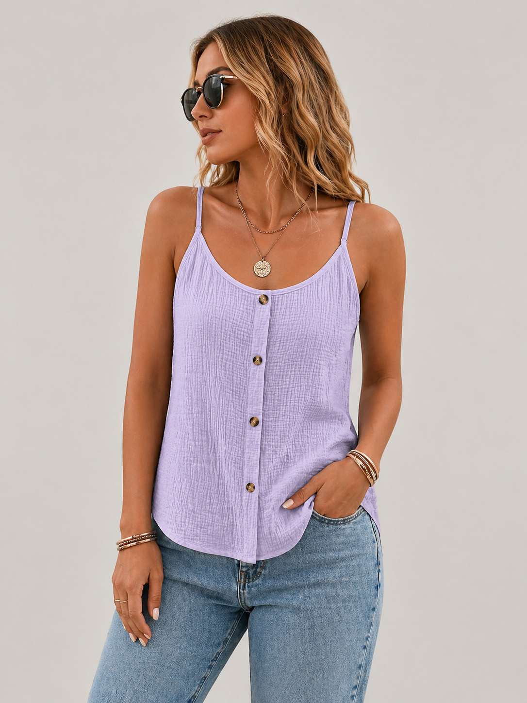 Ellmont London | Women’s Casual Sleeveless Blouse Lightweight Fit