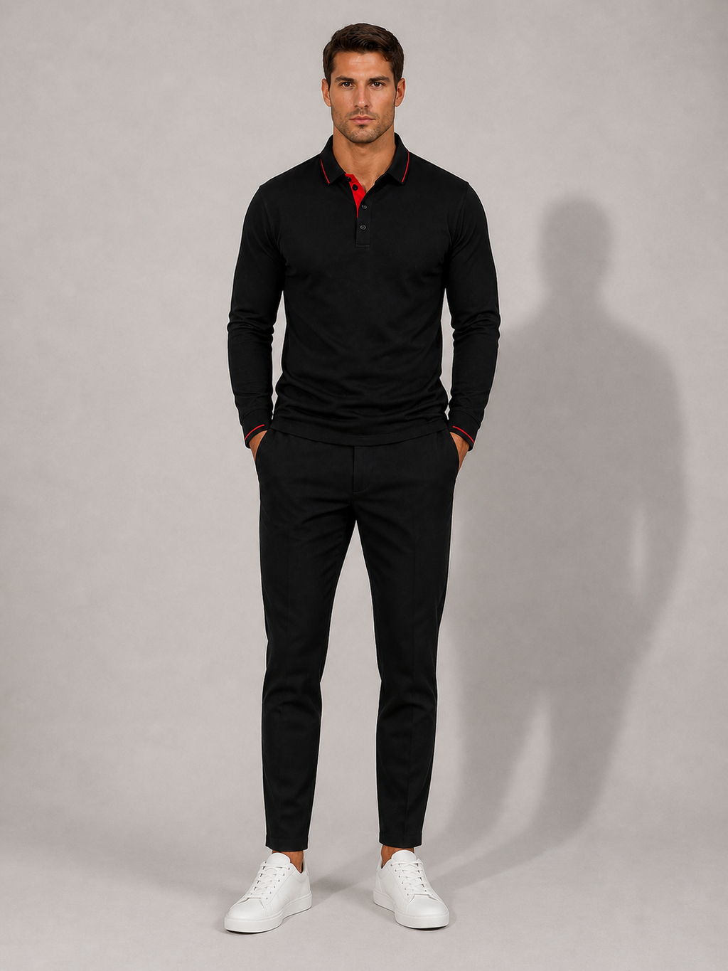 Ellmont London | Men’s Long Sleeve Polo Shirt Everyday Comfort