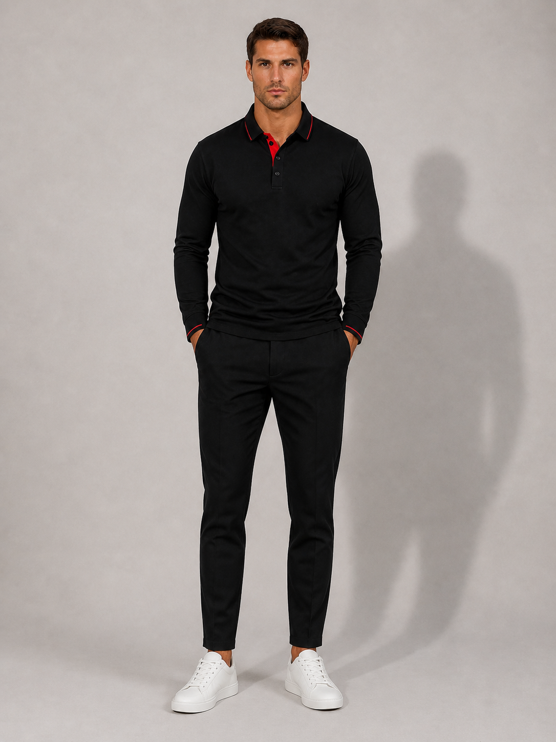 Ellmont London | Men’s Long Sleeve Polo Shirt Everyday Comfort