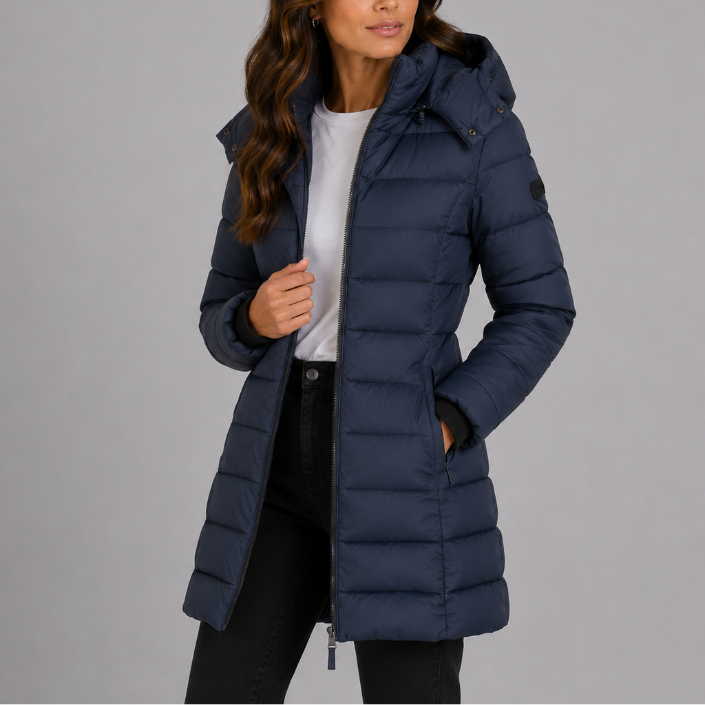 Amelia | Women's Long Hooded Puffer Jacket | Insulated Winter Coat