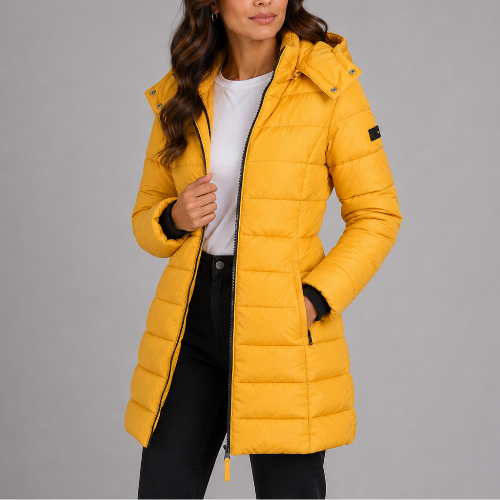 Amelia | Women's Long Hooded Puffer Jacket | Insulated Winter Coat