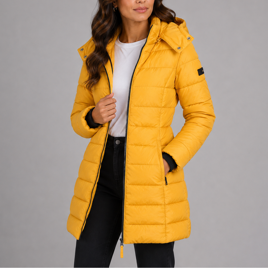 Amelia | Women's Long Hooded Puffer Jacket | Insulated Winter Coat