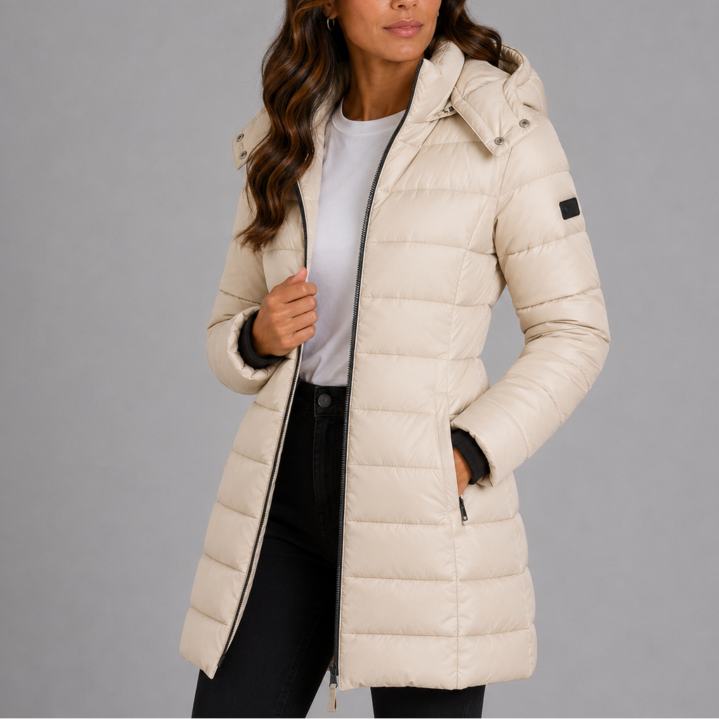 Amelia | Women's Long Hooded Puffer Jacket | Insulated Winter Coat