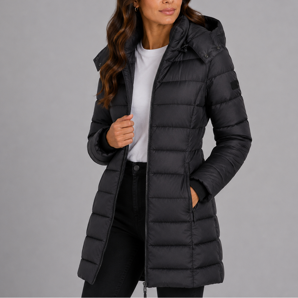 Amelia | Women's Long Hooded Puffer Jacket | Insulated Winter Coat
