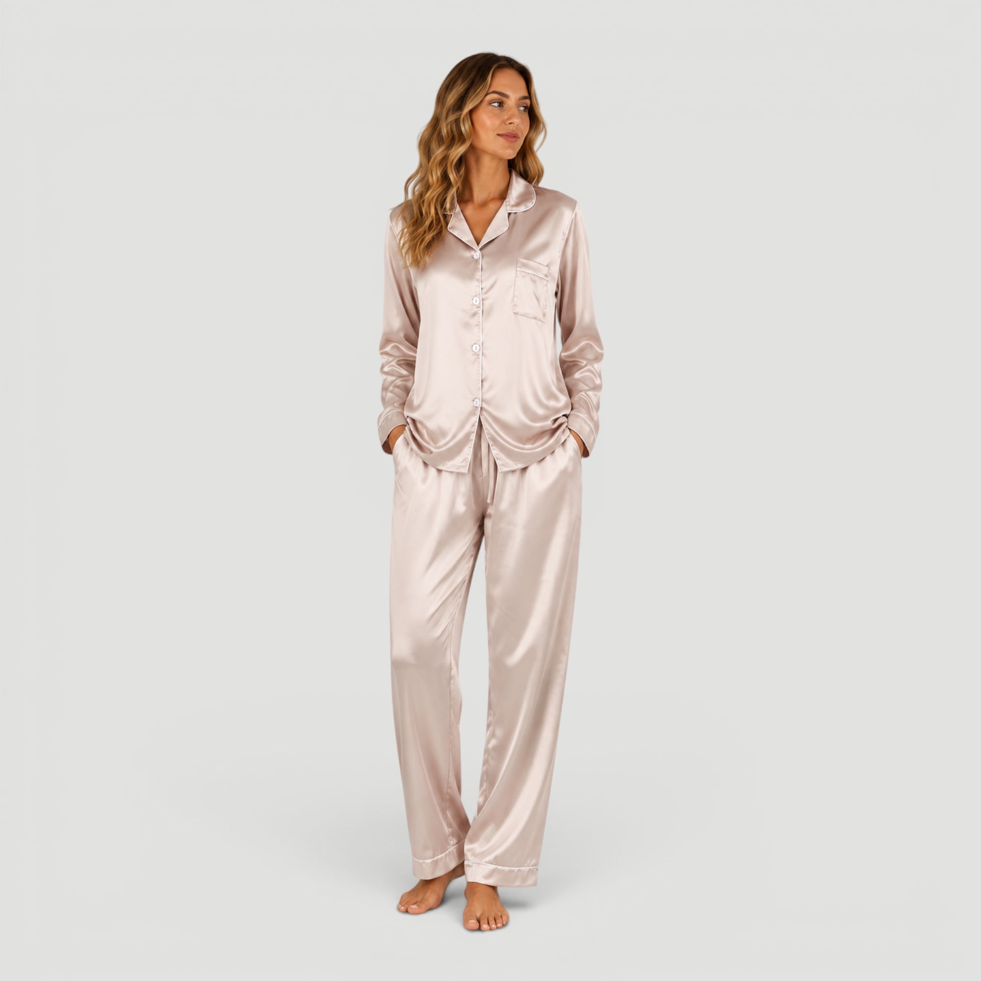 Ellmont London | Women’s Elegant Two Piece Pajama Lounge Set