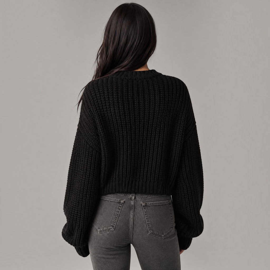 Ellmont London | Women's Thick Knit Autumn Cardigan Cozy Everyday Sweater