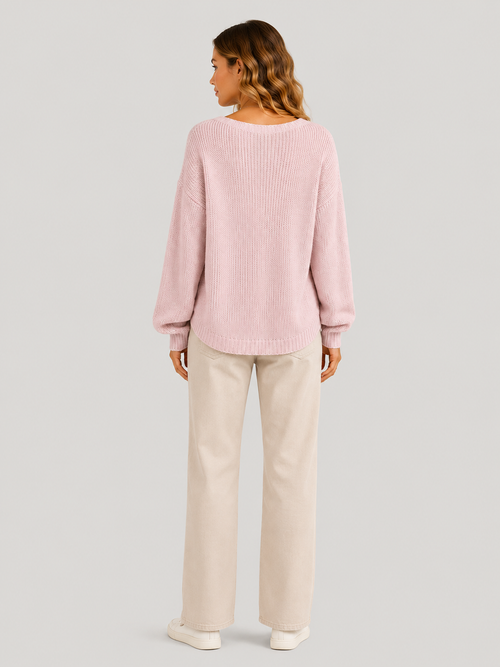 Delia | Women’s Comfortable V-Neck Sweater Everyday