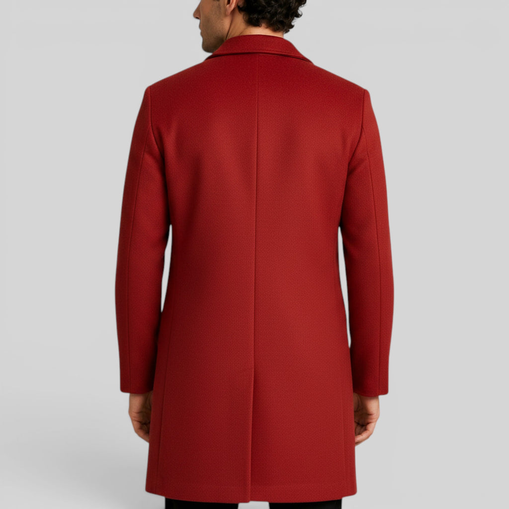 Ellmont London | Men's Mid-Length Button Front Trench Coat Warm Regular Fit