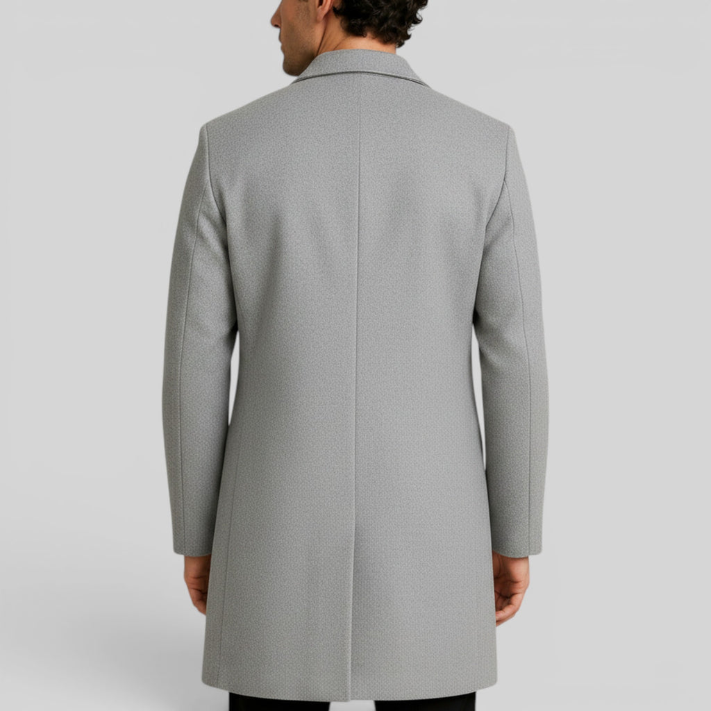 Ellmont London | Men's Mid-Length Button Front Trench Coat Warm Regular Fit