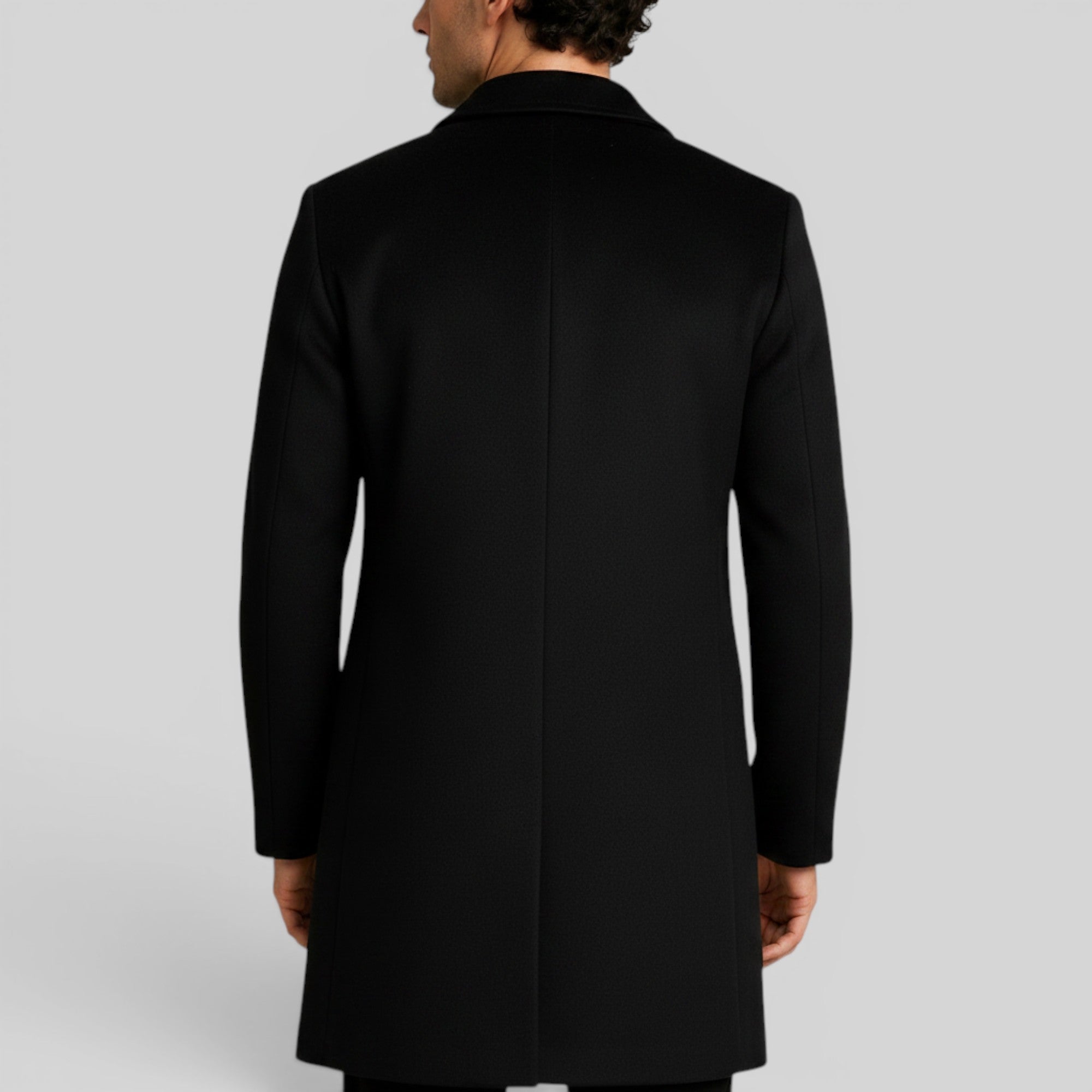 Ellmont London | Men's Mid-Length Button Front Trench Coat Warm Regular Fit