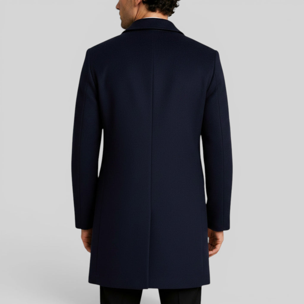 Ellmont London | Men's Mid-Length Button Front Trench Coat Warm Regular Fit