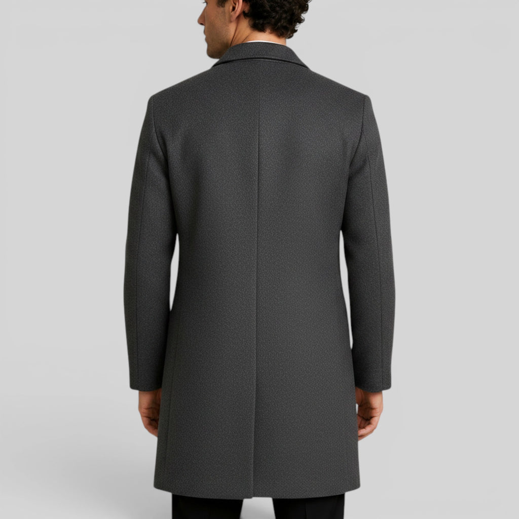 Ellmont London | Men's Mid-Length Button Front Trench Coat Warm Regular Fit