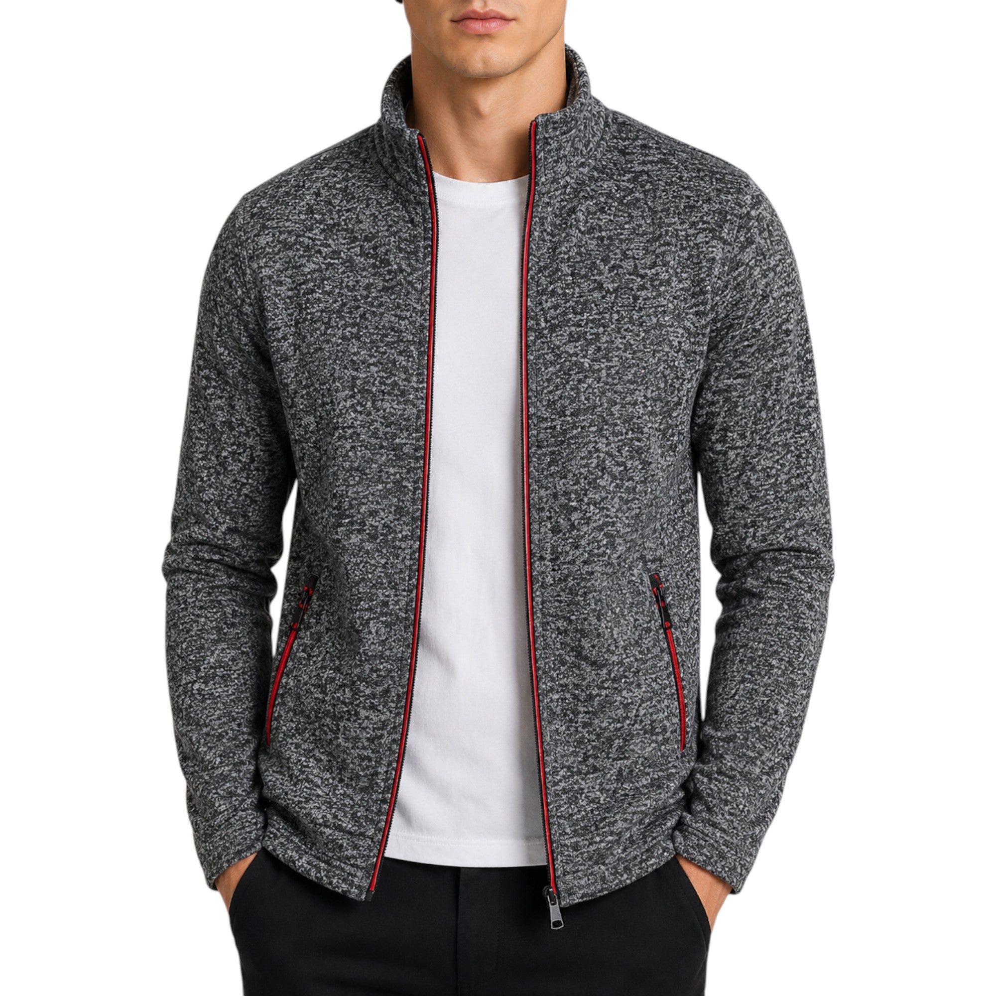 Ellmont London | Men's Knit Sweater Pullover High Neck Long Sleeve Comfort Fit