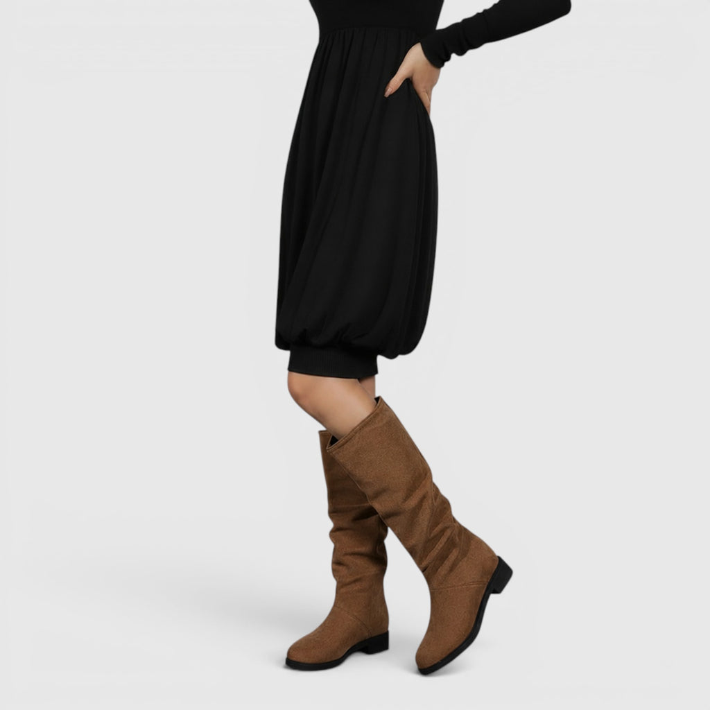Ellmont London | Women's Slip-On Ankle Boots Classic Mid Heel Shoes