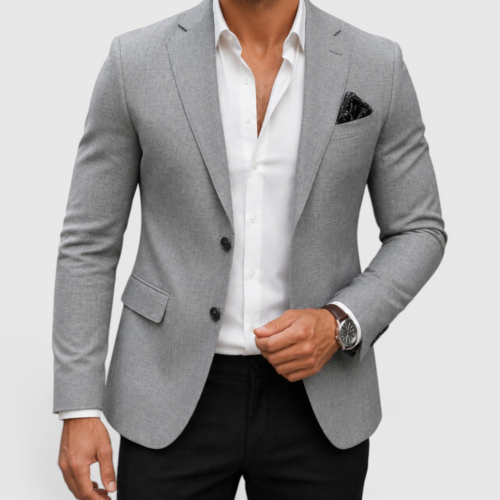 Ellmont London | Men's Structured Woven Blazer Single Button Smart Casual Jacket