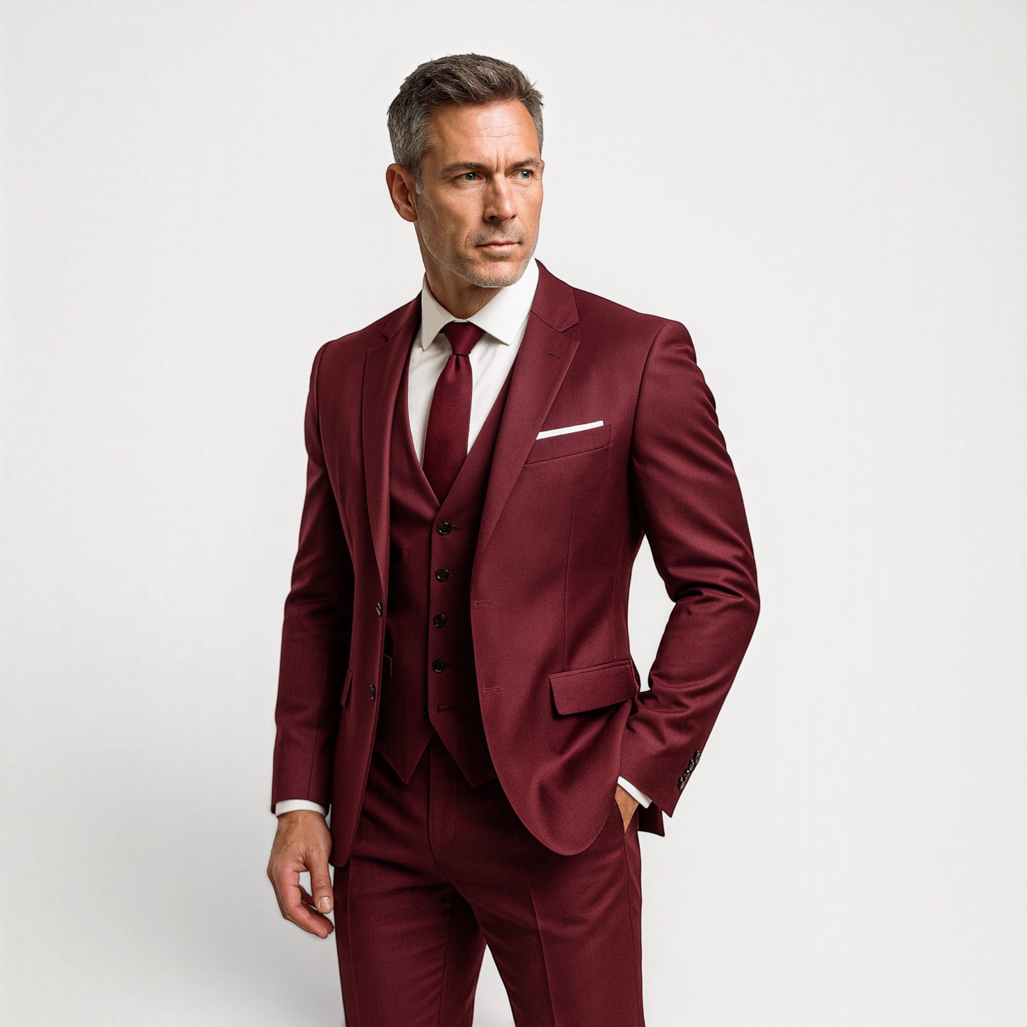 Ellmont London | Men's Slim Fit Wedding Suit with Vest