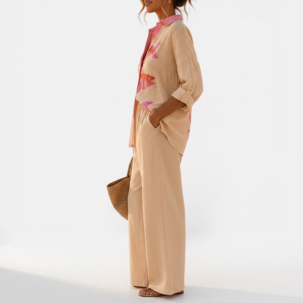 Ellmont London | Women's Summer Two Piece Outfit Relaxed Fit Set