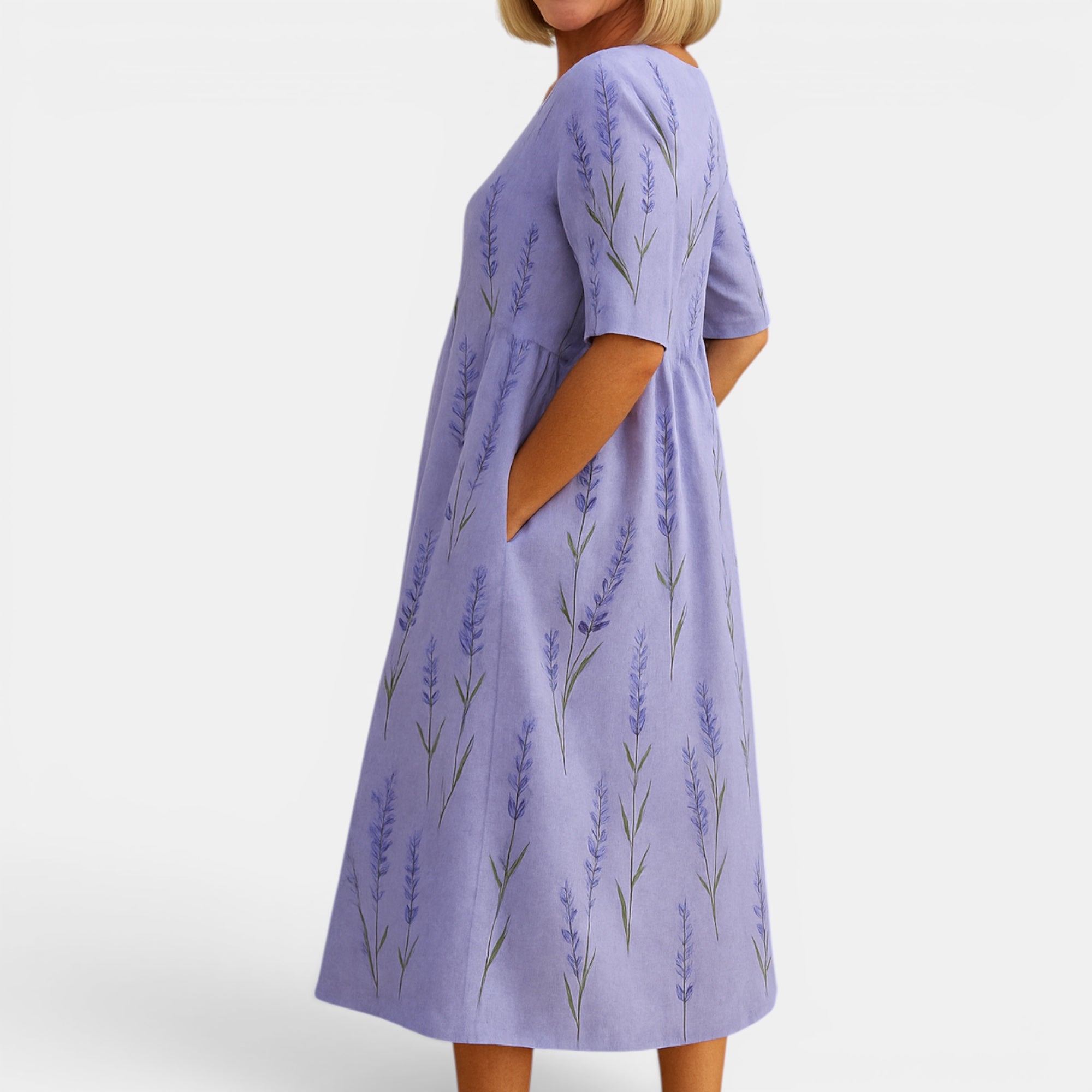 Ellmont London | Women's Lightweight Summer Midi Dress Sleeve Coverage