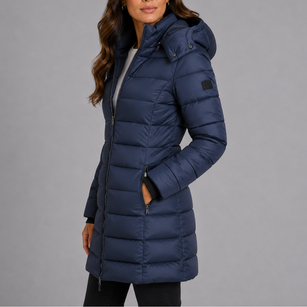 Amelia | Women's Long Hooded Puffer Jacket | Insulated Winter Coat
