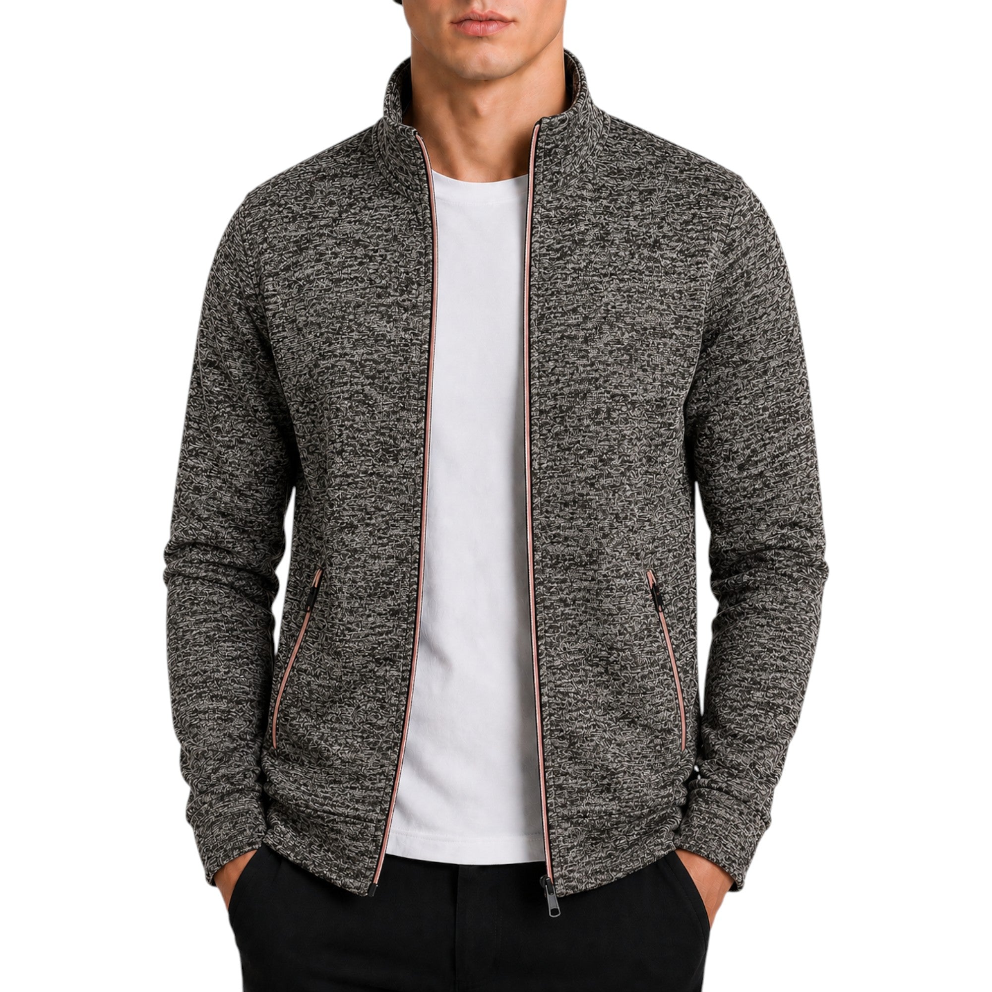 Ellmont London | Men's Knit Sweater Pullover High Neck Long Sleeve Comfort Fit